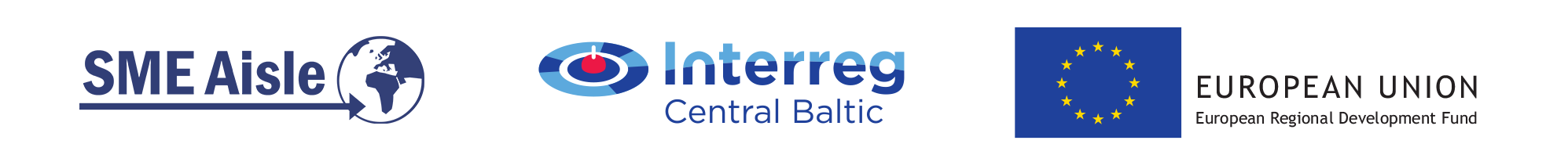 Logos: SME Aisle, Interreg Central Baltic and European Regional Development Fund